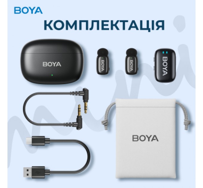 Мікрофон Boya mini-18 3,5 мм/TRS/Type-C Black (mini-18)