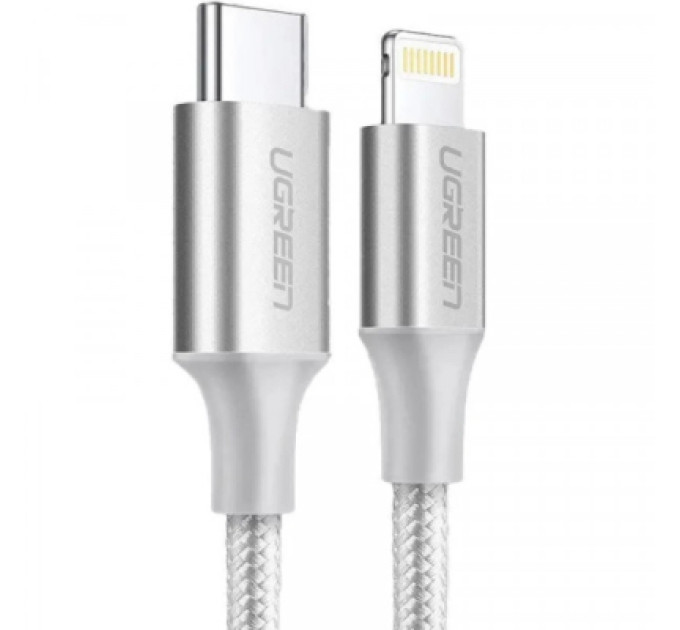 Ugreen Дата кабель USB-C to Lightning 1.0m 3A 60W US304 white UGREEN (70523)