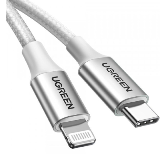 Ugreen Дата кабель USB-C to Lightning 1.0m 3A 60W US304 white UGREEN (70523)