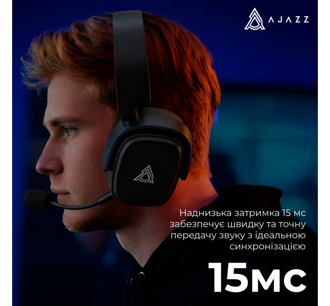 Bluetooth-гарнітура Ajazz AHM09 MAX 3-Mode Black (AHM09-MAX-BGY)