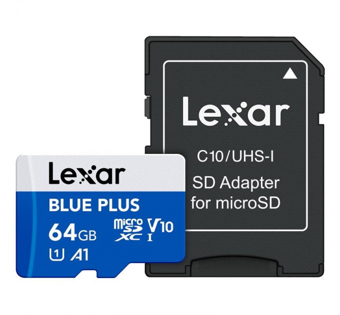 Карта пам’яті MICRO SDXC 64GB UHS-I W/A LMSBLPL064G-BNANG LEXAR