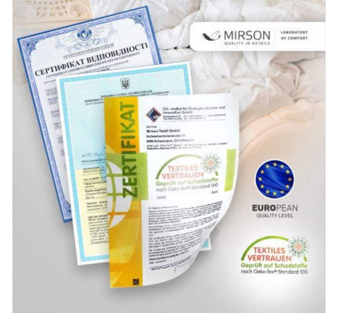 Ковдра MirSon вовняна Valentino 0338 зима 200x220 см (2200000144287)