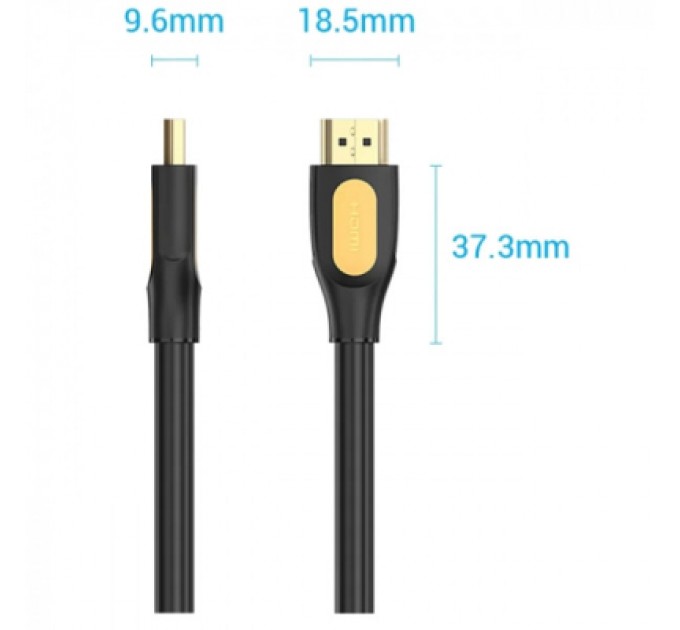 Кабель мультимедійний HDMI M to HDMI M 1.5m V2.0 4K 60Hz black VENTION (ALIBG)
