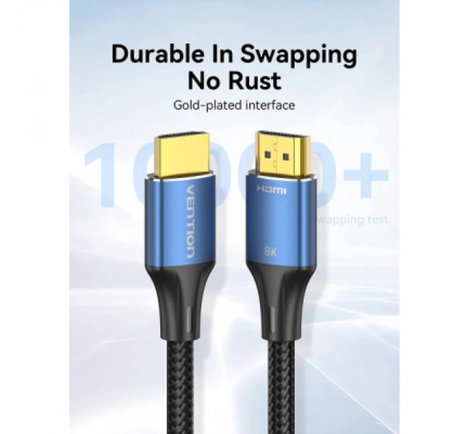 Кабель мультимедійний HDMI M to HDMI M 1.5m V2.1 8K 60Hz blue VENTION (ALGLG)