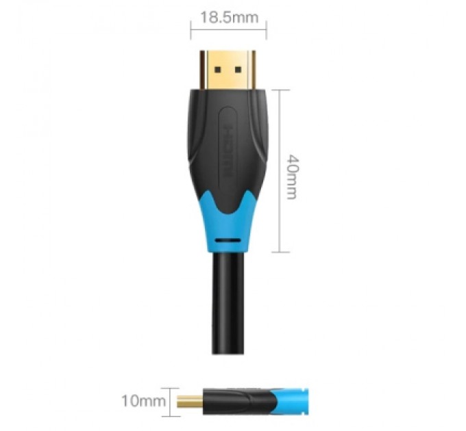 Кабель мультимедійний HDMI M to HDMI M 3.0m V2.0 4K 60Hz black VENTION (AACBI)