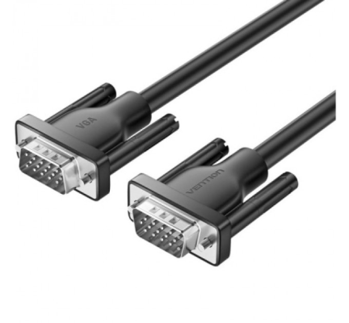 Кабель мультимедійний VGA M to VGA M 1.5m black VENTION (A15BG)