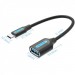 Перехідник OTG USB 3.1 AF to USB-C 0.15m black VENTION (CCVBB)