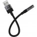 Перехідник USB AM to 3.5mm F 0.15m black Acefast (6974316285298)