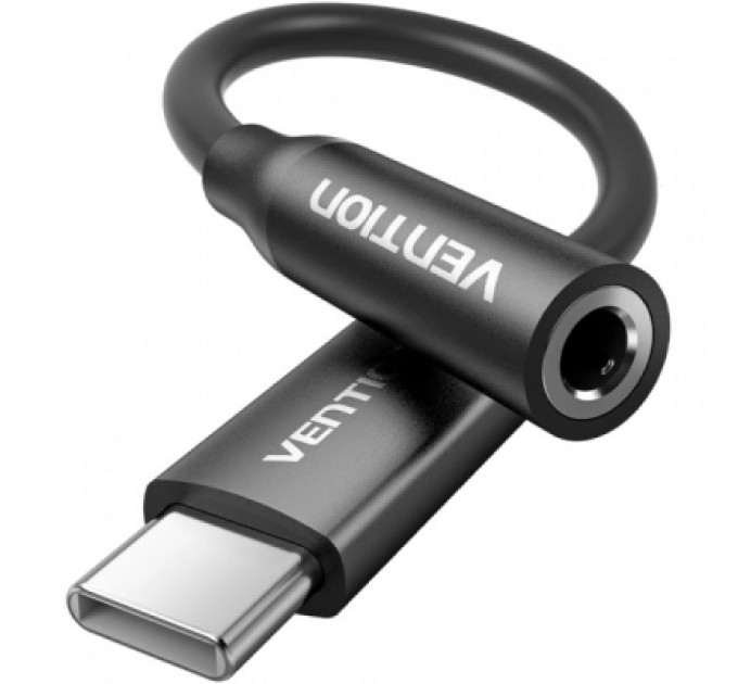 Перехідник USB-C to 3.5mm M black VENTION (BIIBA)
