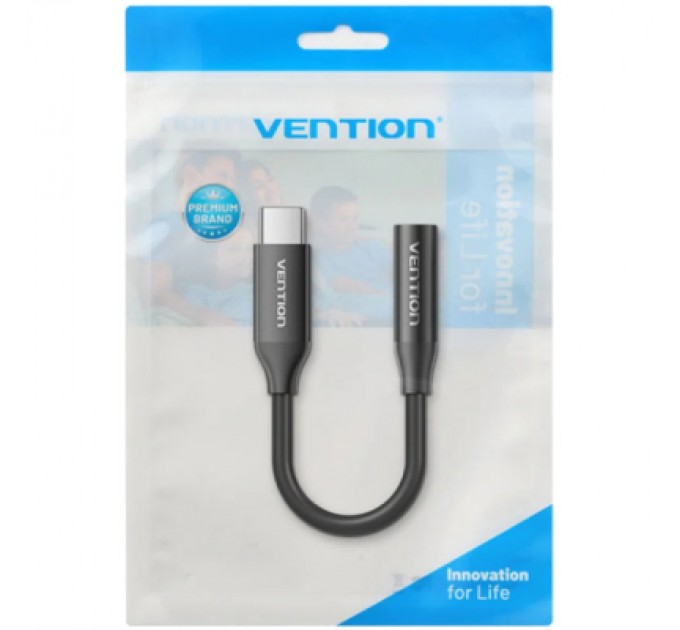 Перехідник USB-C to 3.5mm M black VENTION (BIIBA)