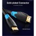 Кабель мультимедійний HDMI to HDMI 1.0m v2.0 Vention (AACBF)