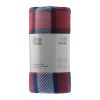 Плед Ardesto Fleece 100% поліестер, клітинка, синьо-бордовий 130х160 см (ART0719PB)
