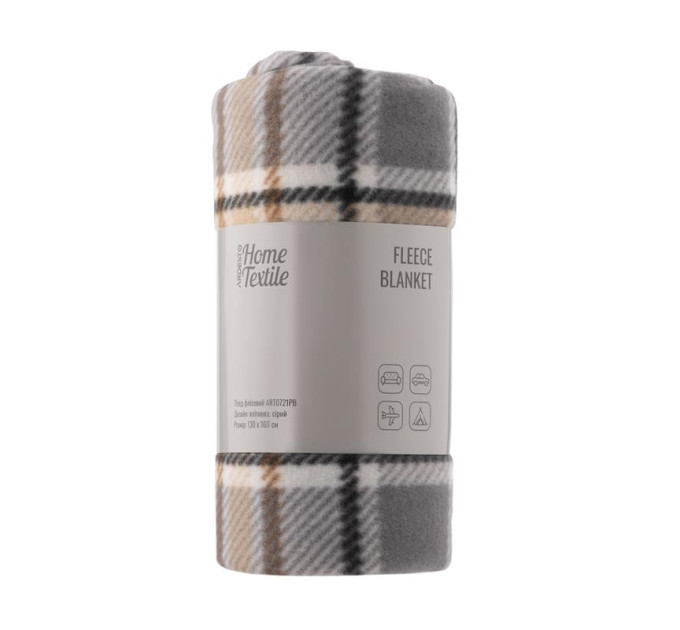 Ardesto Плед Ardesto Fleece 100% поліестер, сірий 130х160 см (ART0721PB)