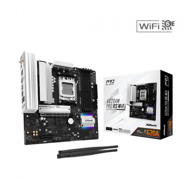 Материнська плата ASRock A620AM Pro RS WiFi Socket AM5
