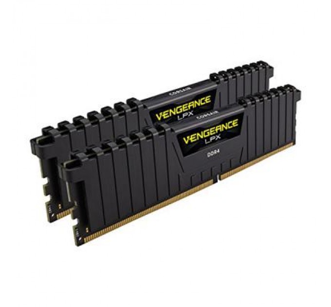 Модуль пам'яті для комп'ютера DDR4 16GB (2x8GB) 2400 MHz Vengeance LPX Black Corsair (CMK16GX4M2A2400C14)