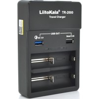 Зарядний пристрій для акумуляторів Liitokala 2 Slots, USB1/QC/3.0, USB2/2.4A, NiMHC(R14)/SC/AA/AAA/17670, Li-ion10440...26650 (Lii-TR2000)