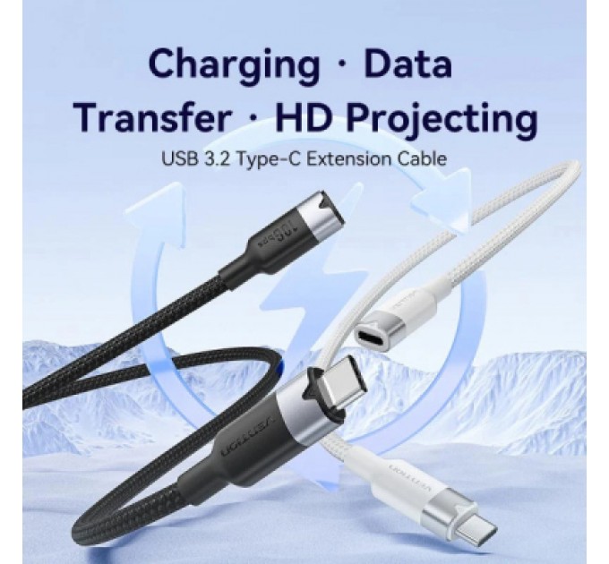 Дата кабель USB-C M/F 1.0m 100W 10Gbps 4K60Hz VENTION (TRFBF)