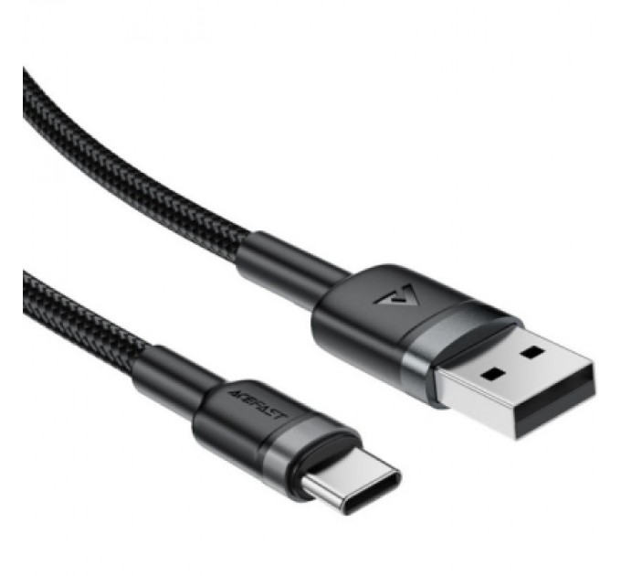 Дата кабель USB 2.0 AM to USB-C 1.2m 60W black Acefast (6974316285144)