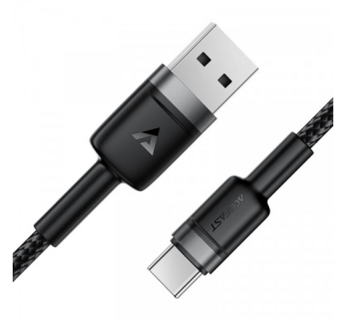 Дата кабель USB 2.0 AM to USB-C 1.2m 60W black Acefast (6974316285144)