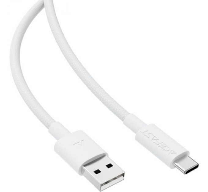 Дата кабель USB 2.0 AM to USB-C 1.2m 3A white Acefast (6974316284260)