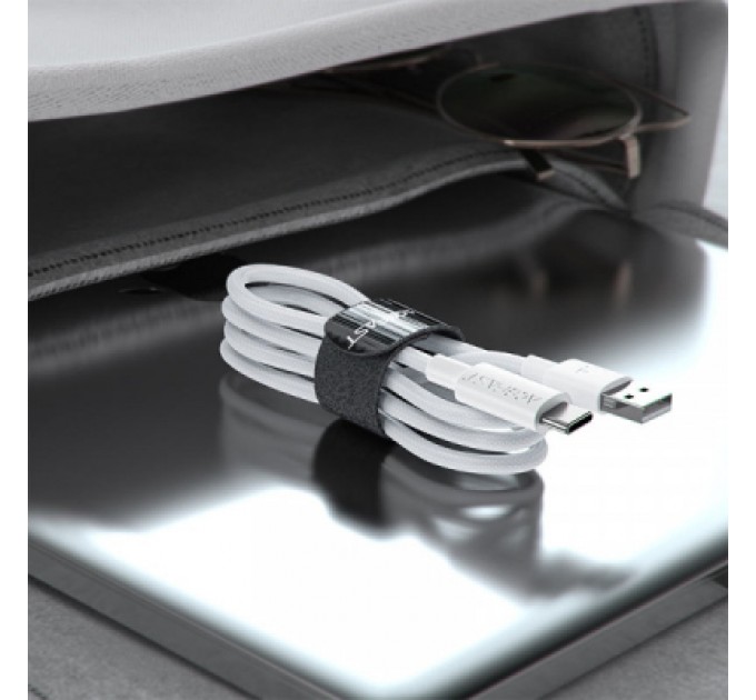 Дата кабель USB 2.0 AM to USB-C 1.2m 3A white Acefast (6974316284260)