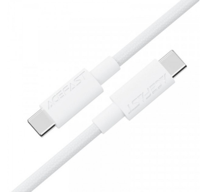 Дата кабель USB-C to USB-C 1.2m 3A white Acefast (6974316284253)