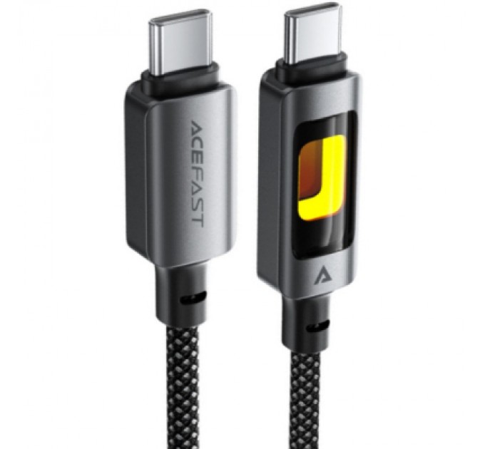 Дата кабель USB-C to USB-C 1.2m 60W black Acefast (6974316284666)