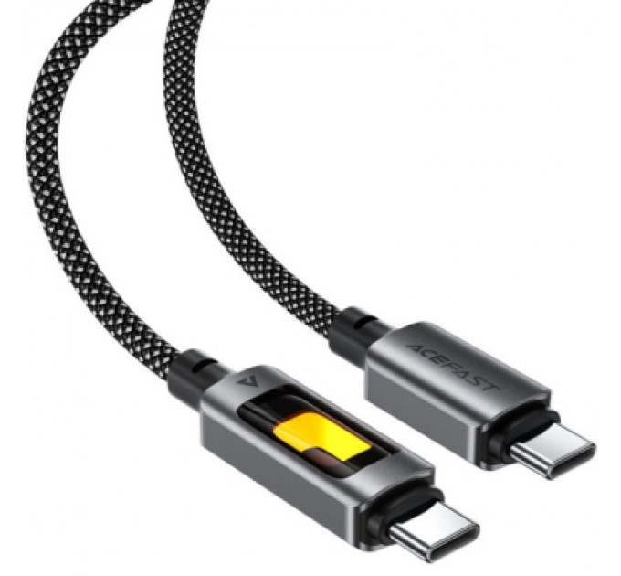 Дата кабель USB-C to USB-C 1.2m 60W black Acefast (6974316284666)