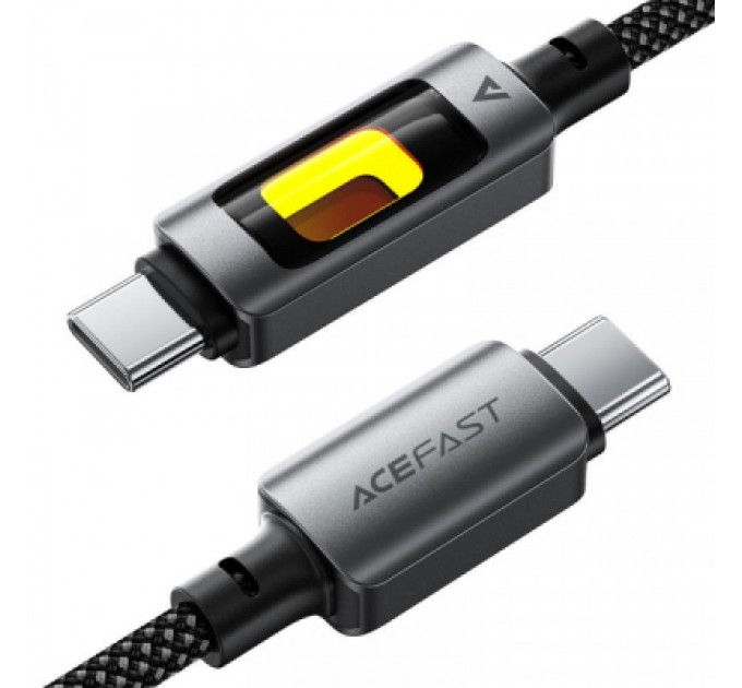 Дата кабель USB-C to USB-C 1.2m 60W black Acefast (6974316284666)