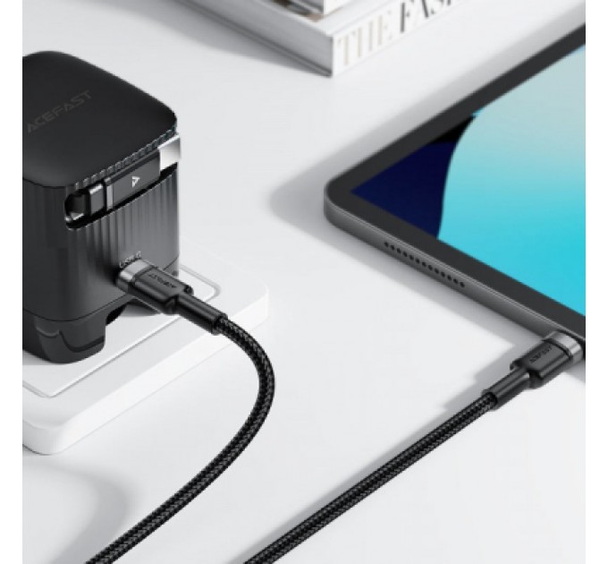 Дата кабель USB-C to USB-C 1.2m 60W black Acefast (6974316285137)