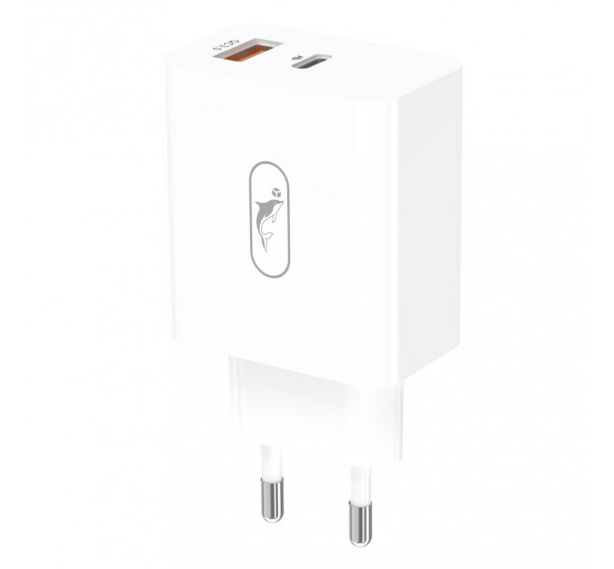 Сетевое зарядное устройство SkyDolphin SC02 (2USBx2.4A) White (MZP-000185)