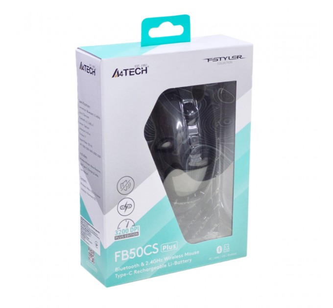Миша бездротова A4Tech Fstyler FB50CS Plus Black