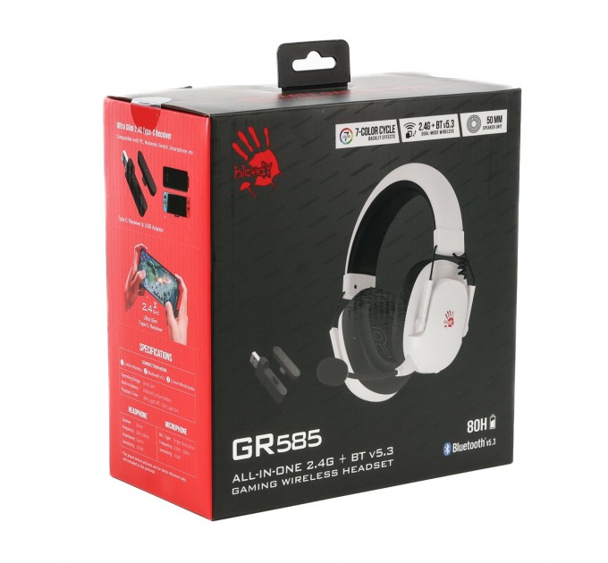 Bluetooth-гарнітура Bloody GR585 White