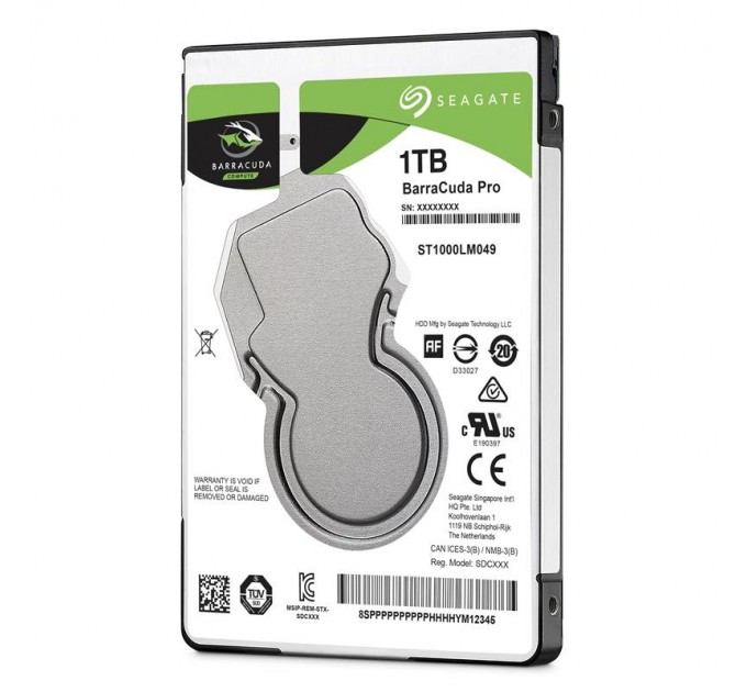 Накопичувач HDD 2.5" SATA 1.0TB Seagate BarraCuda Pro 7200rpm 128MB (ST1000LM049)_Refurbished
