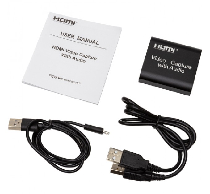 Пристрій захоплення відео PowerPlant HDVC4 HDMI Audio, 4k/30hz (CA914159)