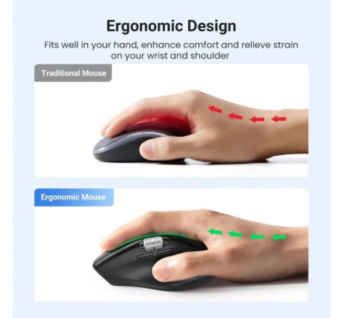 Мишка Ugreen M751 Wireless/Bluetooth Black (45792)