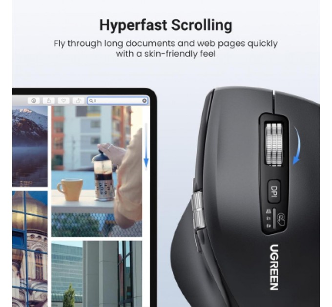 Мишка Ugreen M751 Wireless/Bluetooth Black (45792)