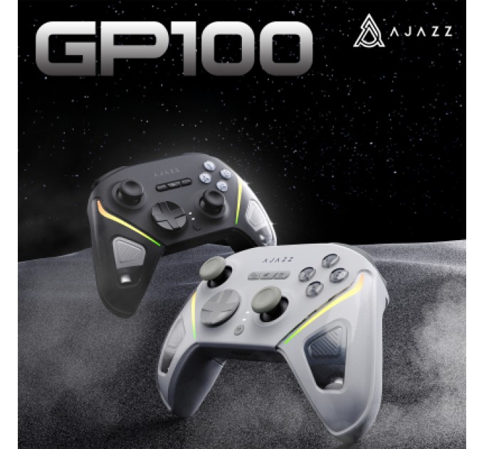 Геймпад Ajazz GP100 2.4G/BT/USB Switch/PC/iOS/Android RGB Black (GP100-B)