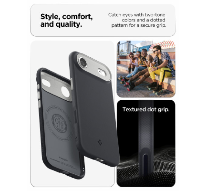 Spigen Чохол до мобільного телефона Spigen Nano Pop MagFit iPhone 17 Air Black Sesame (ACS10301)