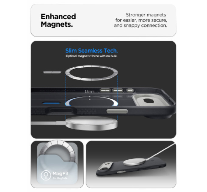 Spigen Чохол до мобільного телефона Spigen Nano Pop MagFit iPhone 17 Air Black Sesame (ACS10301)