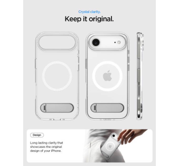 Spigen Чохол до мобільного телефона Spigen Ultra Hybrid S MagFit iPhone 17 Air Clear White (ACS09926)