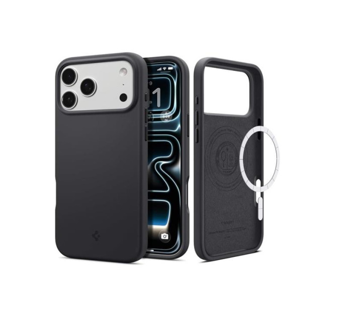 Spigen Чохол до мобільного телефона Spigen Silicone Fit MagFit iPhone 17 Pro Max Black (ACS10270)