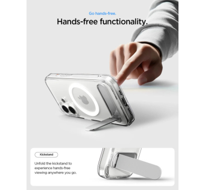 Spigen Чохол до мобільного телефона Spigen Ultra Hybrid S MagFit iPhone 17 Clear White (ACS09981)