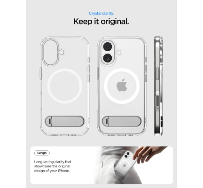 Spigen Чохол до мобільного телефона Spigen Ultra Hybrid S MagFit iPhone 17 Clear White (ACS09981)