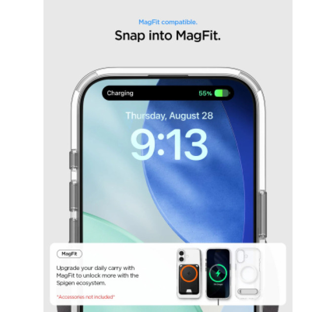 Spigen Чохол до мобільного телефона Spigen Ultra Hybrid S MagFit iPhone 17 Clear White (ACS09981)