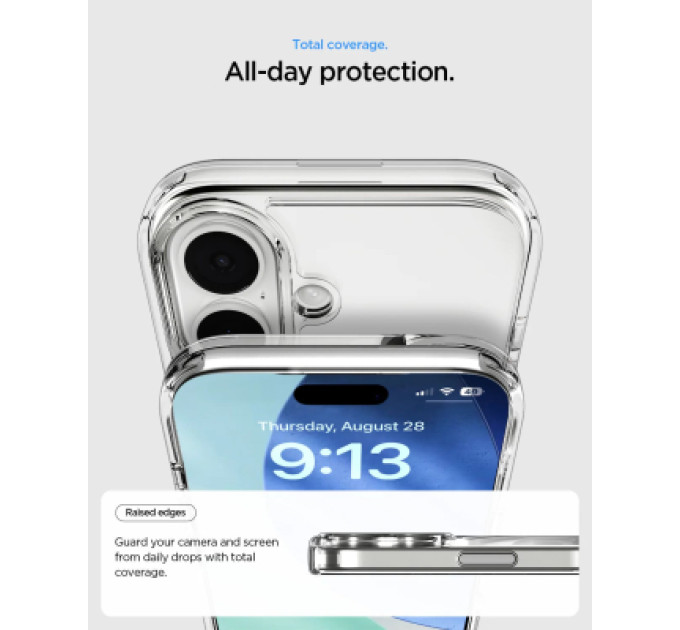 Spigen Чохол до мобільного телефона Spigen Ultra Hybrid S MagFit iPhone 17 Clear White (ACS09981)