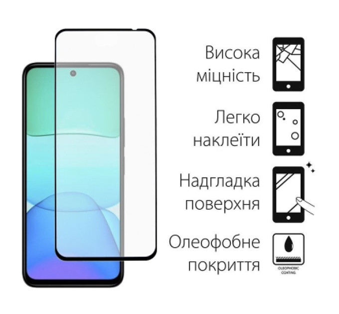 Dengos Скло захисне Dengos Full Glue Xiaomi Redmi 13x 4G Black (TGFG-425)
