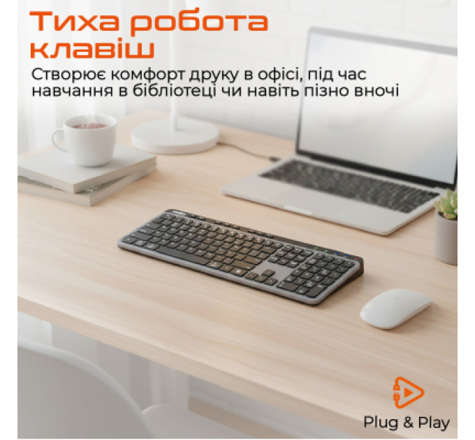 Meetion Клавіатура Meetion WK330 Wireless/Bluetooth Black (MT-WK330-A-RUA)