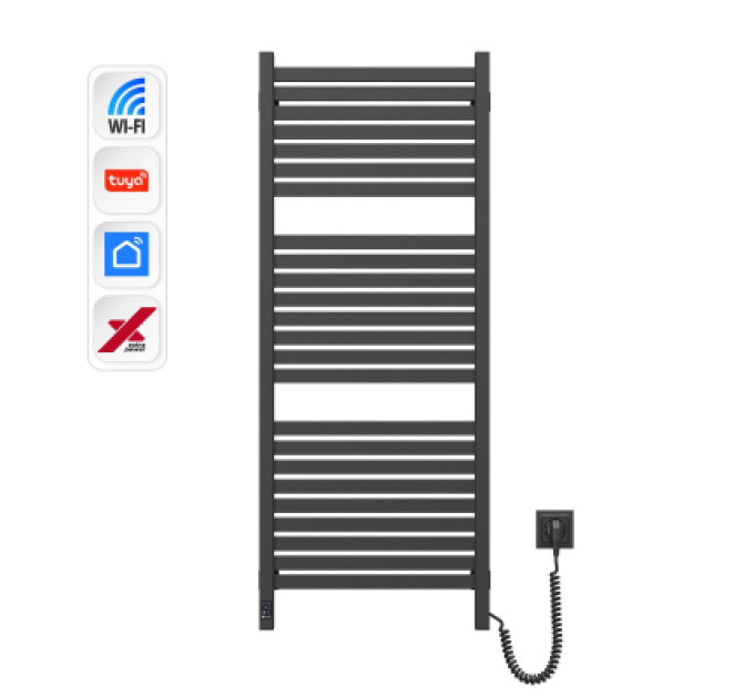 Navin Сушарка для рушників Navin Авангард Х, 1200х480х71мм, Wi-Fi, сталь, чорний муар, праве підключення (12-272055-4812)