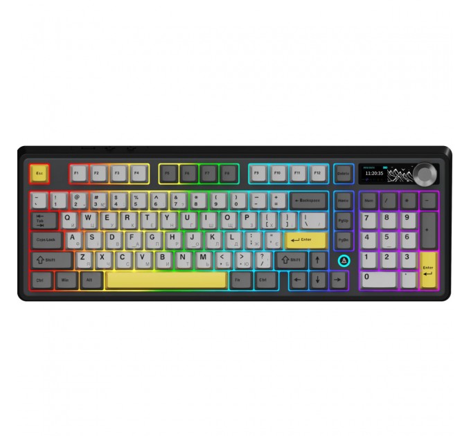 Клавіатура бездротова Ajazz AK980 V2 Maillard Switch Black (AK980-V2-M-BGY)